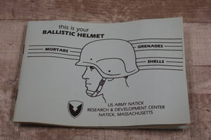 US Army Natick This is your Ballistic Helmet Booklet
