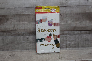 Seasons Greetings Tis The Season To Get Merry 8-Pack Of Holiday Cards -New