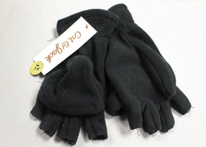 Cat & Jack Kids Fingerless Fleece Mittens - Black - Size: 4-7 - New