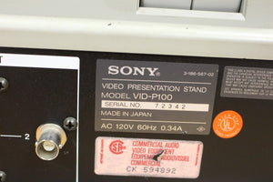 Sony VID-P100 Presentation Stand Document Low Light Color Video Magnifier