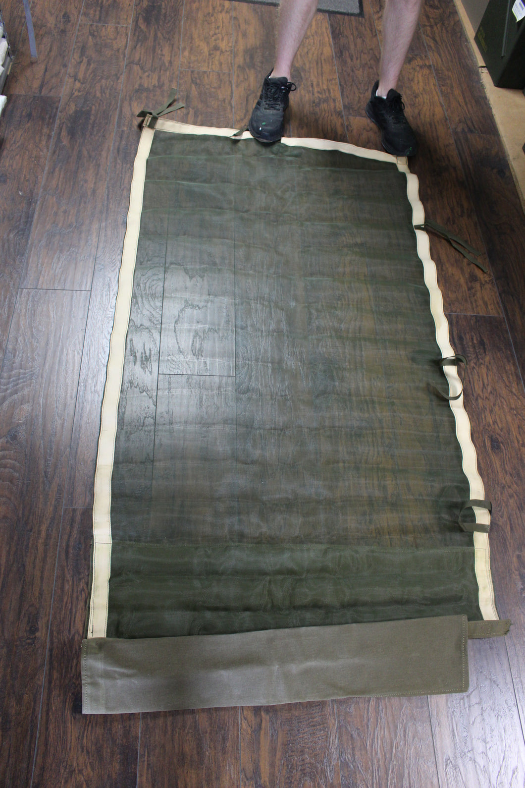 Military Mesh Zip Up Entrance Door For Tent - Green - Used