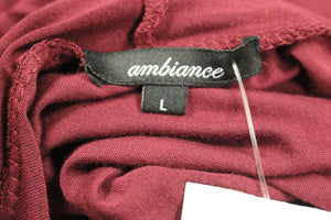 Juniors Ambiance Short Sleeve Hooded Shirt, Large, New