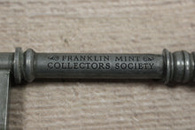 Load image into Gallery viewer, Vintage Franklin Mint Collectors Society Pewter Key, 6&quot;, New!