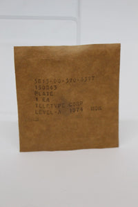 Teletypewriter Retractor Plate, 5815-00-370-0377, 150843, New