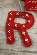 Load image into Gallery viewer, Wondershop By Target Pompom Mini Holiday Stocking With Initial Charm -New