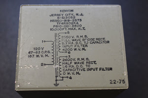 Kenyon Filament Transformer - TF4RX02KA - S-513052 - Used
