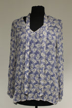 Load image into Gallery viewer, Lucky Brand Tie Front Top, Blue/Multi, Medium, New