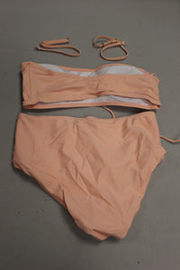 Size Medium Women's Swimming Suit -Pink/Beige -New
