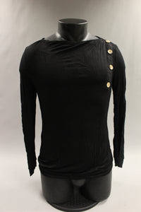 Meaneor Women's Long Sleeve Sweatshirt Top Size M-Black -New