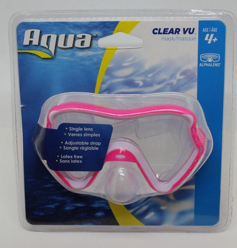 Aqua Clear VU Swim Mask, AQM1168, 21515GLTS, Pink, New