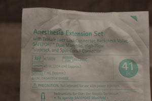 Anesthesia Extension Set with Female Luer Lock Connector - REF 472038