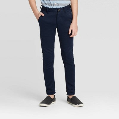 Cat & Jack Boys' Knit Fashion Pants - Skinny - Navy - Size: 4 - New