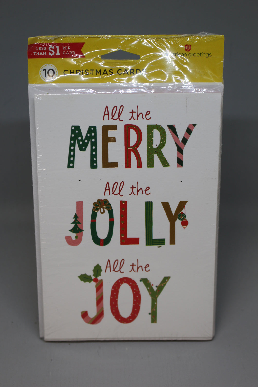 American Greetings All The Merry Christmas Cards Pack Of 10 -New