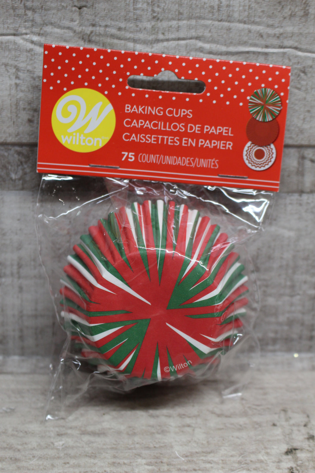 Wilton 75-Pack Of Baking Cups Holiday Themed V2 -New