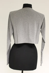 Mae Ladies Crop Top, Size: Small, Grey, New!