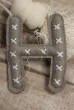 Load image into Gallery viewer, Wondershop By Target Pompom Mini Holiday Stocking With Initial Charm Grey -New