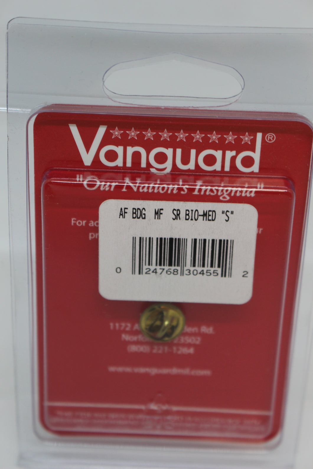 Vanguard Air Force Badge: Bio-Medical Scientist, Senior, NEW!