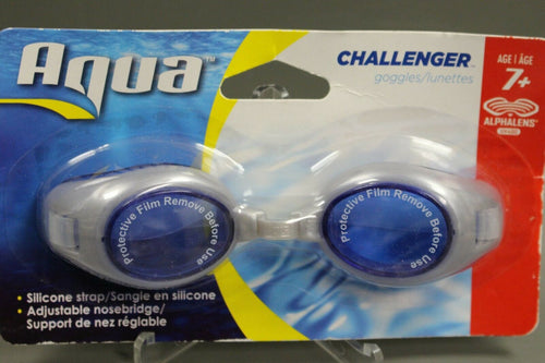 Aqua Challender Swim Goggles, Blue, AQG1337, New