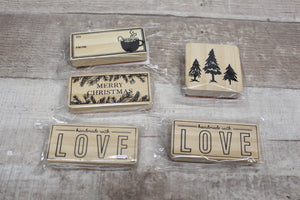 Christmas Holiday Made With Love Merry Christmas Stamp Tools Pack Of 5 -New
