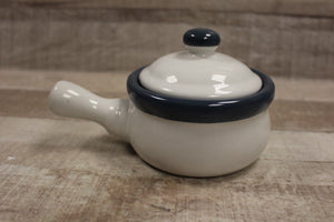 Miniature Ceramic Pot With Lid For Display Decoration Set Of 4 -Used