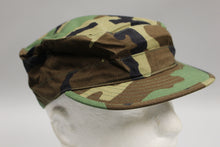 Load image into Gallery viewer, US Army Woodland Hot Weather Cap / Hat - Size: 7-3/8 - 8415-01-393-6297