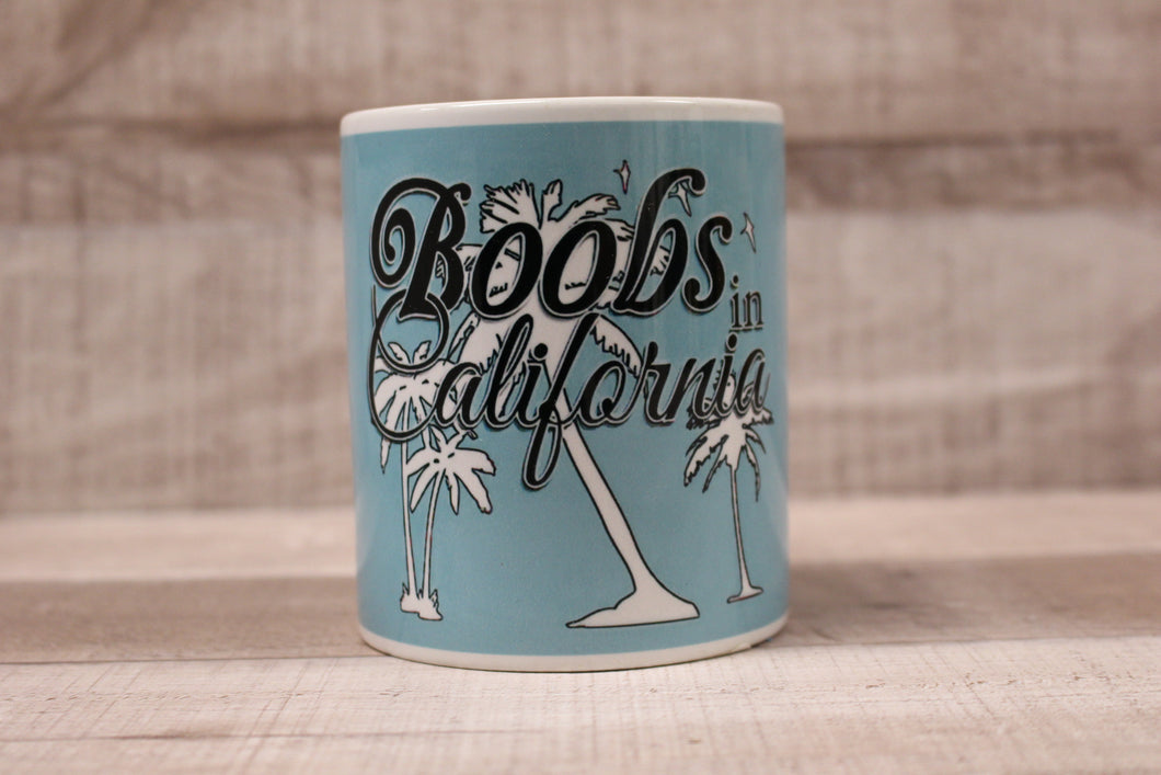 Boobs In California Coffee Cup Mug -New