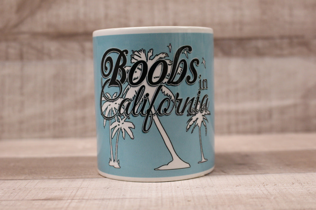 Boobs In California Coffee Cup Mug -New