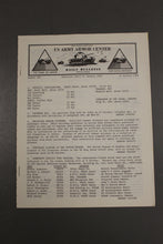 Load image into Gallery viewer, US Army Armor Center Daily Bulletin Official Notices, No 200, October 11, 1968