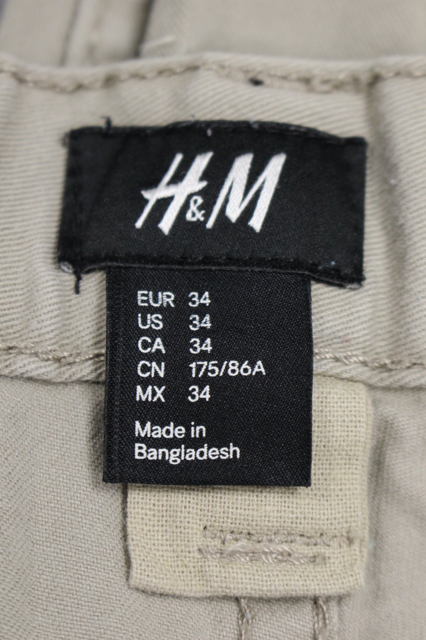 H M Tan Khaki Pants Size 34 Military Steals and Surplus