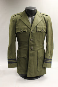 Vintage WWII US Navy Wool Aviator Pilot Dress Green Coat Jacket - 37R - Used