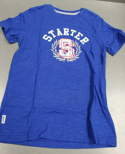 Starter Kids Short Sleeve Logo T-Shirt, Team Blue, Medium, New