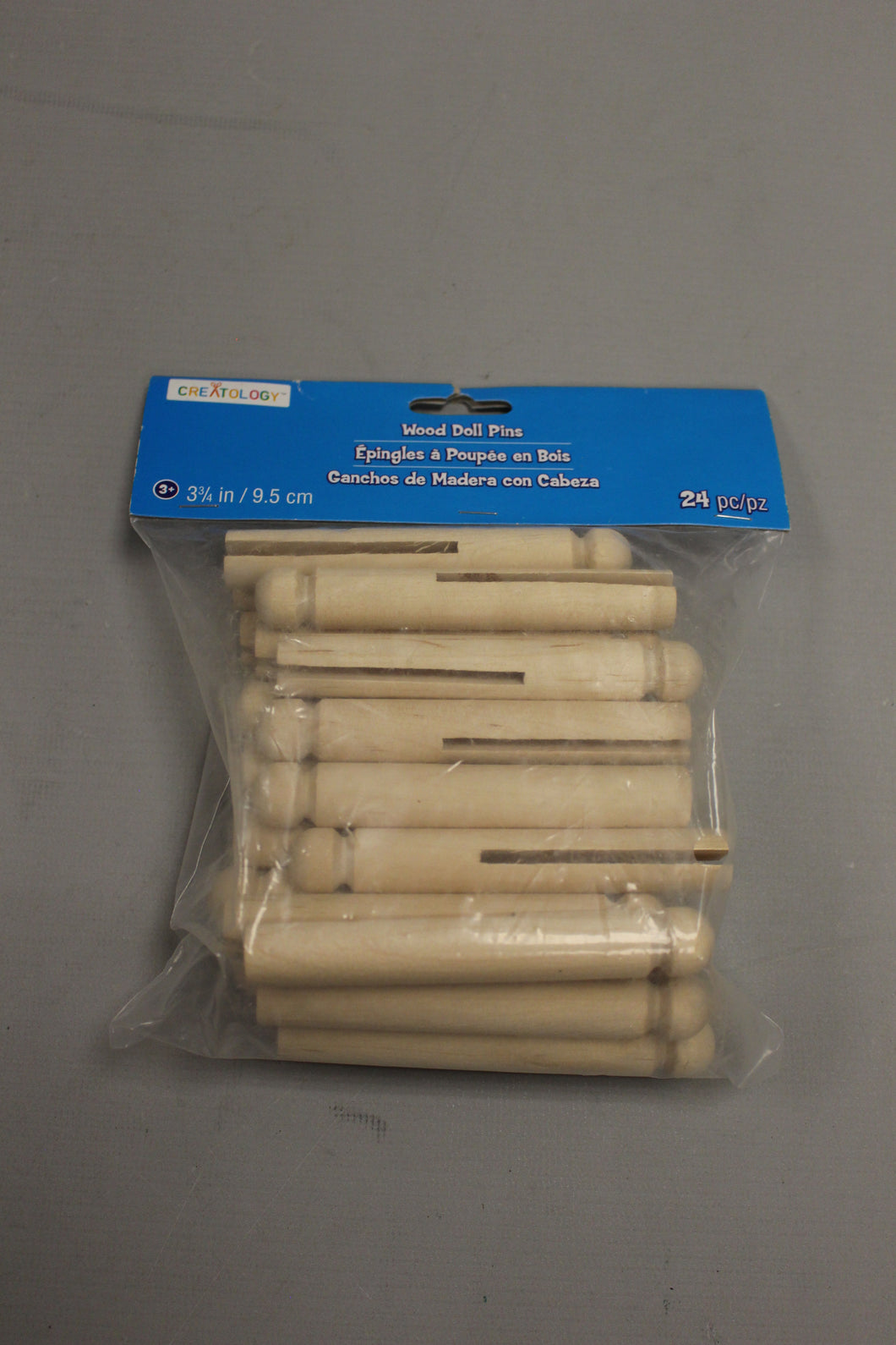 Vintage Wooden Doll Pins/Clothes Pins - Pack of 24 - New