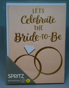 Spritz Let's Celebrate The Bride-To-Be Party Invitations - 20 Ct - New