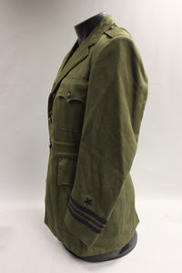 Vintage WWII US Navy Wool Aviator Pilot Dress Green Coat Jacket - 37R - Used