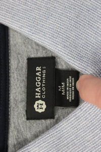 Haggar Clothing C18 Birdseye Polo, Gray, Medium, Used