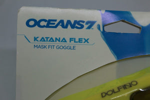 Oceans7 Katana Flex Mask Fit Goggles, Adult, Yellow, ONG0680, New