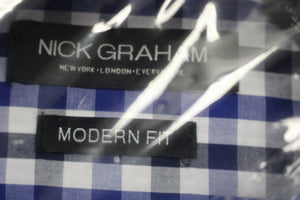 Nick Graham Men's Modern Fit Dress Shirt, S/P 14.5-15/32-33, New
