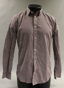 H&M Men's Plaid Button Up Shirt Slim Fit Size Medium -Used