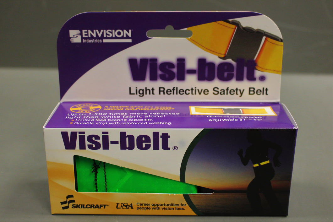 Visi-Belt High Visibility Light Reflective Safety Belt - Flourescent Green, New