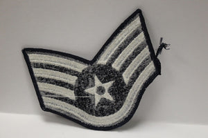 AF Air Force Embroidered Chevron Staff Sergeant E-5, Medium, 3.75",